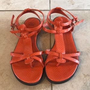 Orange sandals